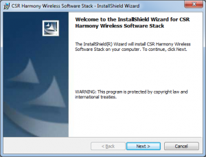 csr harmony wireless software stack windows 10